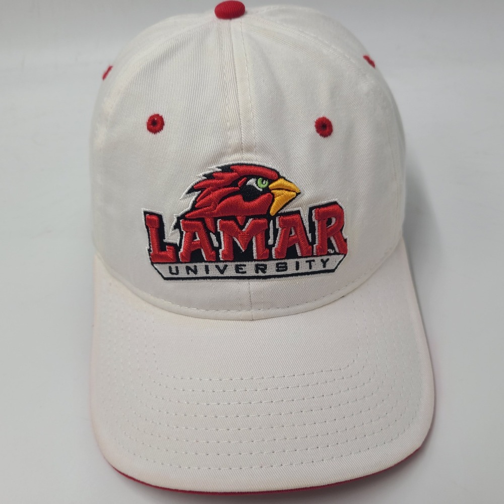 Lamar Cardinals Hat Strapback The Game White Red NCAA University Logo Casual Men